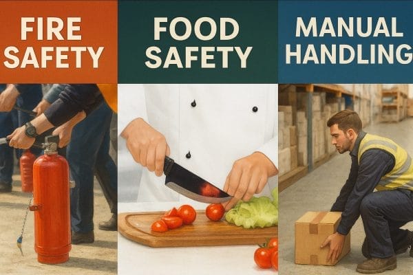 Comprehensive Workplace Safety Course Bundle: Manual Handling, Fire Safety, and Food Safety